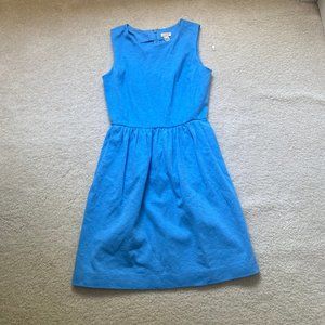 sky blue fit and flare dress